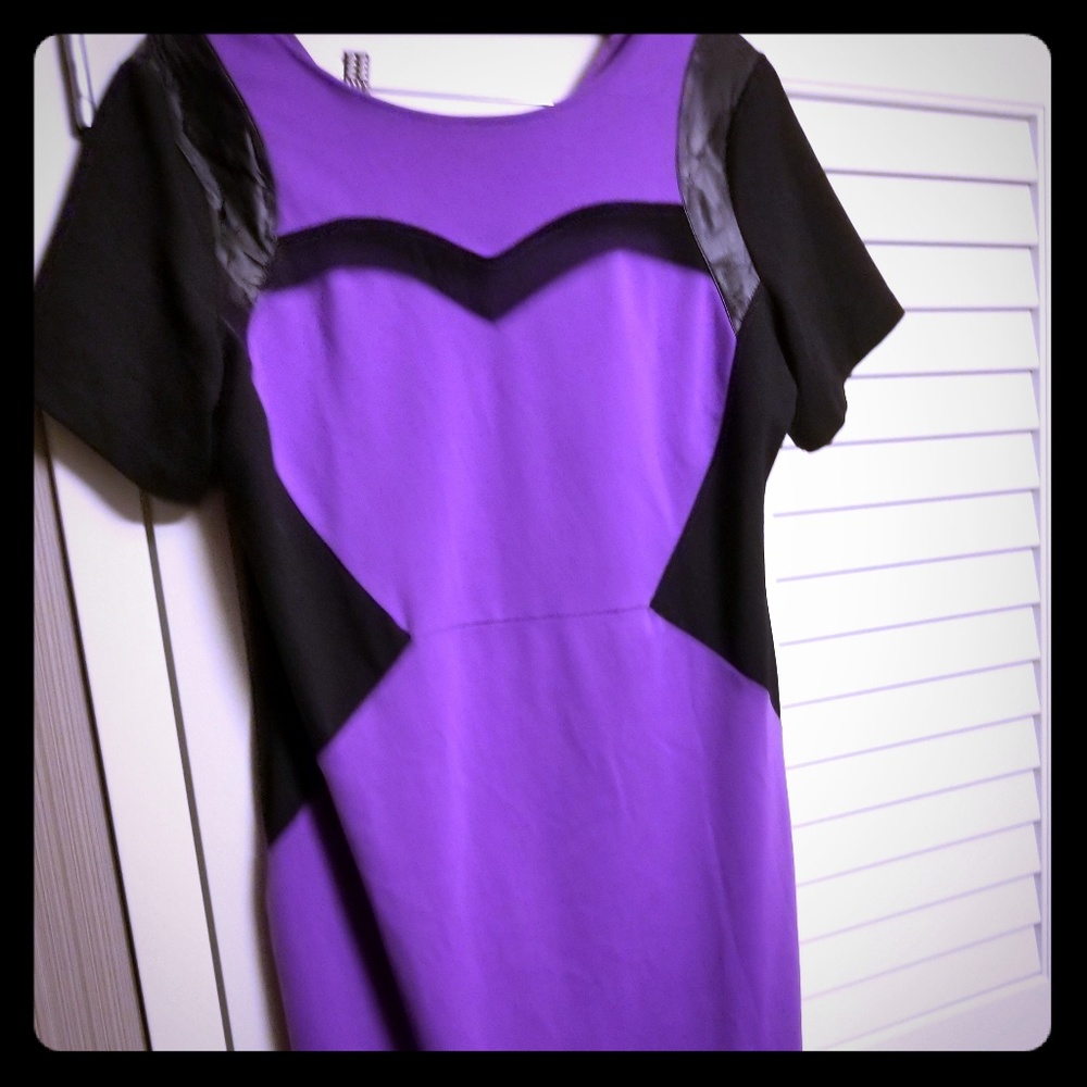 Purple and black dress size 16